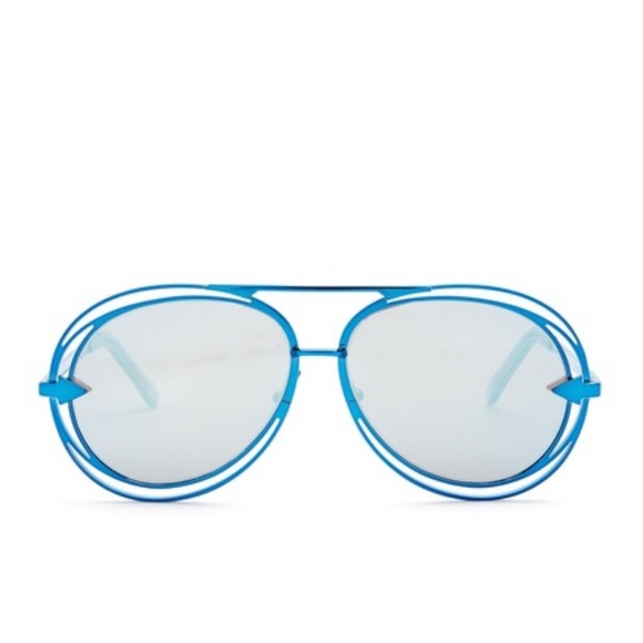 KAREN WALKER Jacques Navy Aviator Sunglasses - Picture 6 of 8